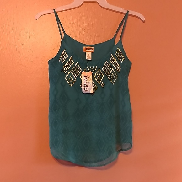 Mudd Women's Sz (M) Teal Camisole - Picture 3 of 4